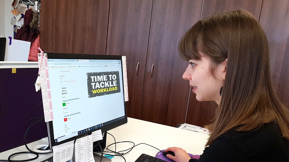 EISUnion's tweet photo. As part of our campaign to #TackleWorkload the EIS has produced a revised online workload calculator. We are asking members to record their activity from Mon 16 March to Fri 27 March. Find the calculator in the members' area of the EIS Website. https://t.co/ASiTkd59nc https://t.co/lTam48tami