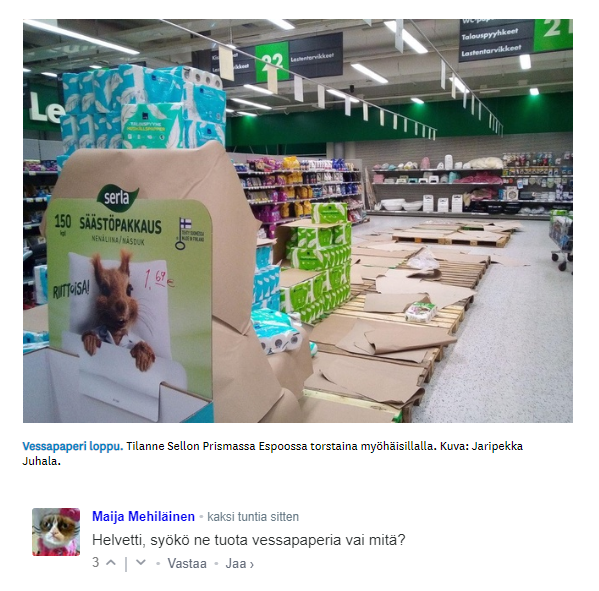 frozengaff's tweet photo. Näin meillä suomessa... #koronafi #koronavirus https://t.co/QbYFiC1PrJ