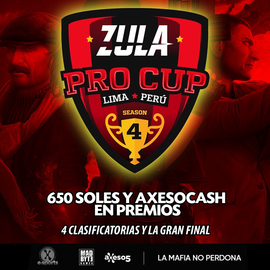 axeso5com's tweet photo. ⚠️Se viene la 4ta temporada de la PRO CUP-LIMA PERÚ, la competencia presencial más emocionante de #ZULA, donde todos los equipos lucharán en dos torneos clasificatorios para llegar a la GRAN FINAL POR EL PREMIO EN EFECTIVO Y AXESOCASH.

INFO COMPLETA: https://t.co/GwKOJ6BZgd https://t.co/vwYEJSC7RK