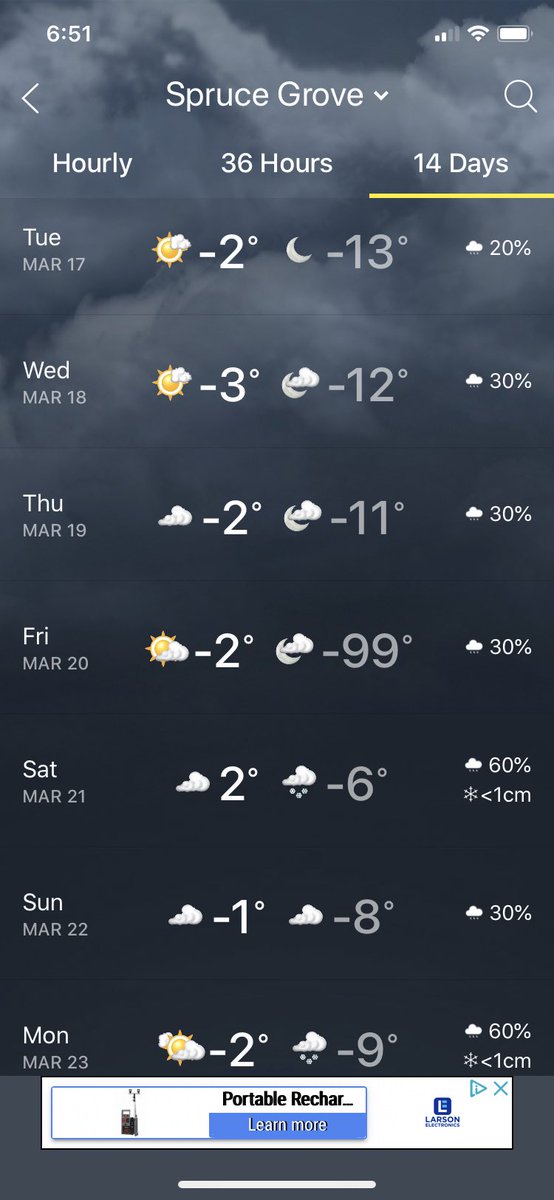 kmacridis's tweet photo. @weathernetwork going to be a chilly one on Friday 🤣🤣🤣 https://t.co/4kBhOU1BCa