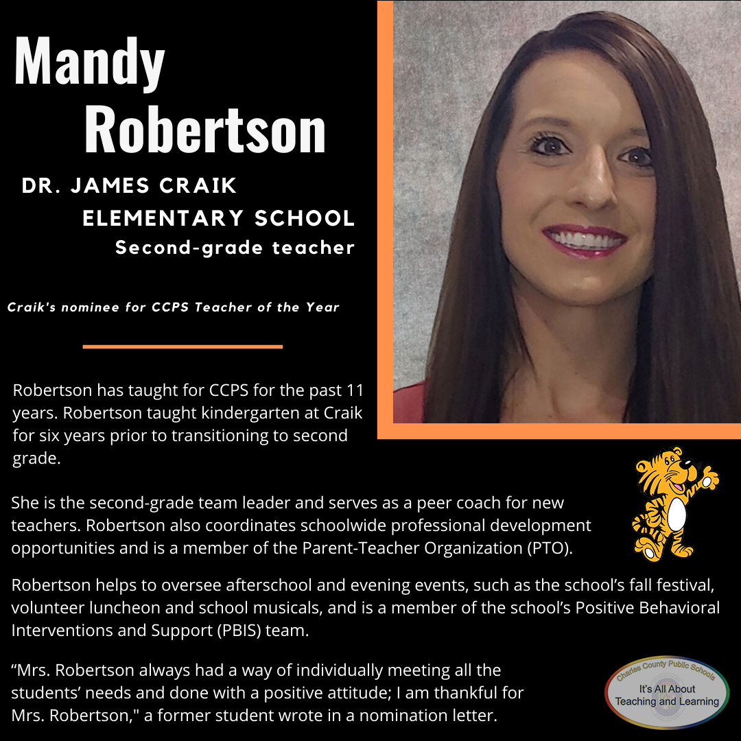 CCPS's tweet photo. CCPS is celebrating Teacher of the Year nominees. Each school and center nominated a teacher for the 2020 Washington Post Teacher of the Year and Charles County Teacher of the Year award programs. https://t.co/3X87Rv079F