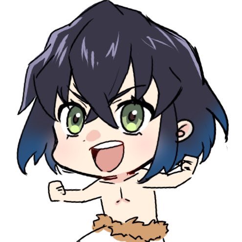 壱矢さんがTwitterに投稿した嘴平伊之助(鬼滅の刃)のイラスト。