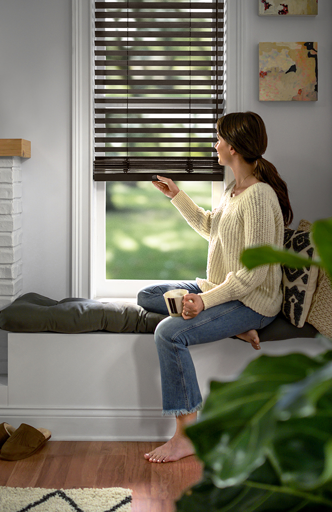 Give mornings a lift. Cordless real wood blinds are another way to make life a little easier. bit.ly/2JvtIb7