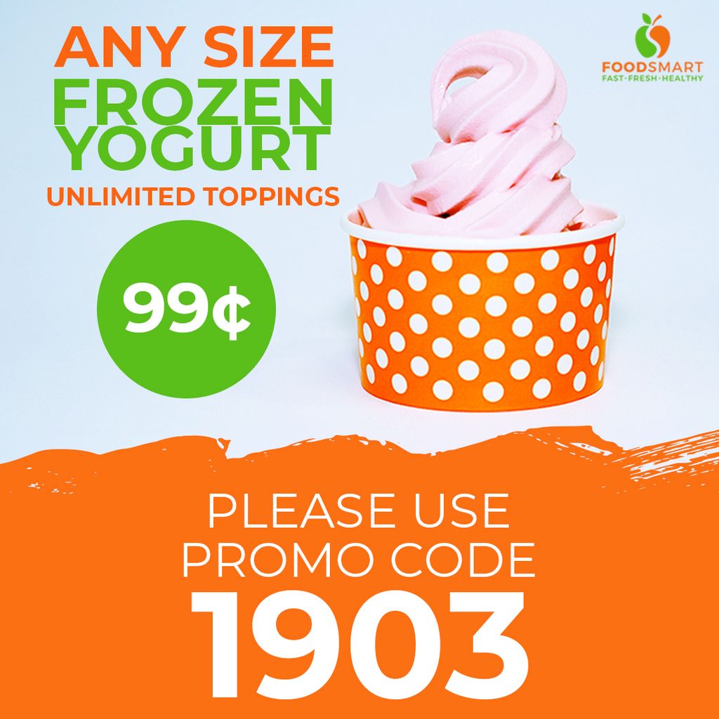 Fuelcoapp's tweet photo. Visit us and show this posting to get ANY SIZE FROZEN YOGURT with UNLIMITED TOPPINGS for 89¢
ONLY AT FOODSMART! #FOODSMART https://t.co/EcmT0h0jAG