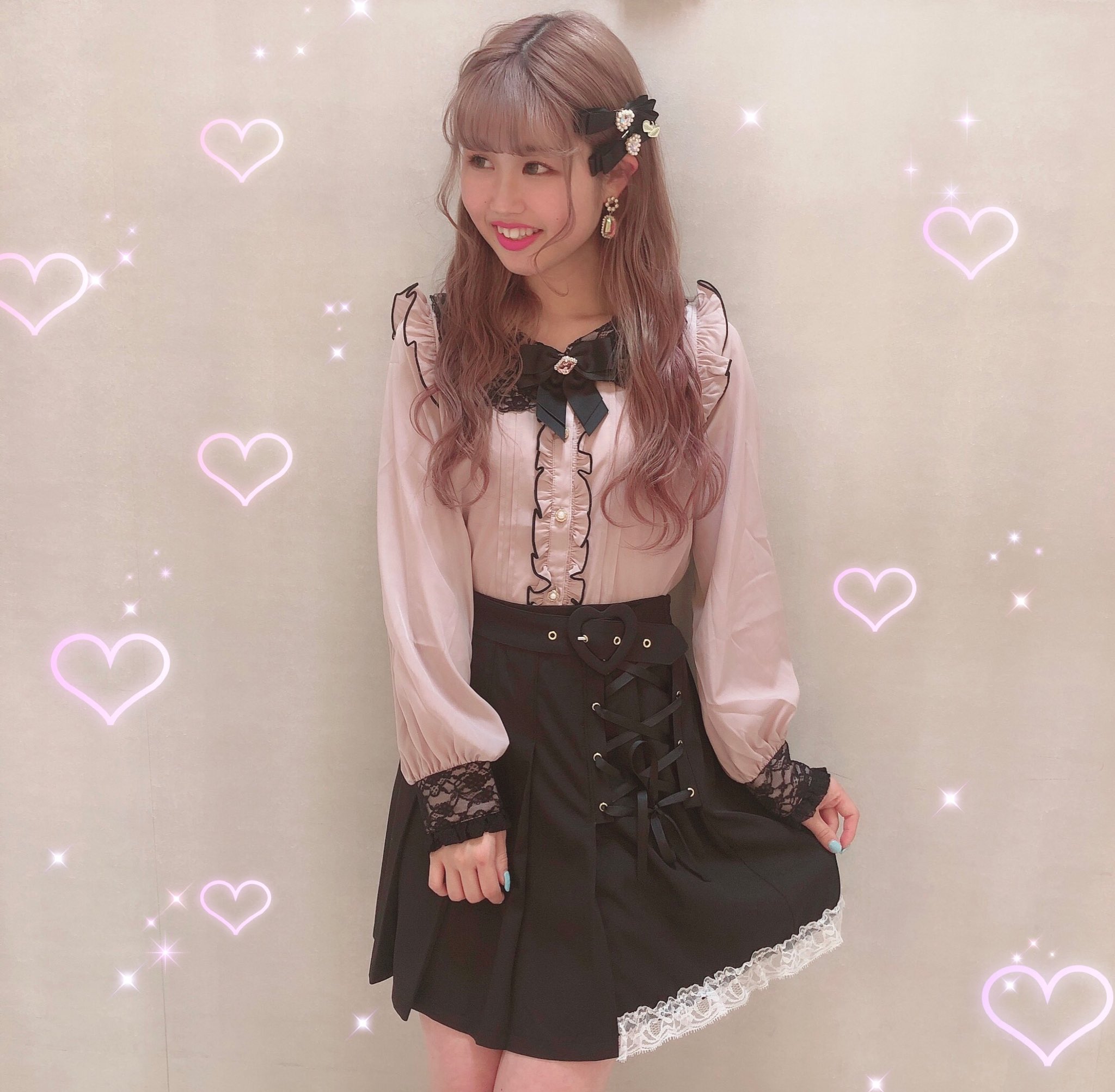 メール便可 2セットまで LIZLISA レースアップラッププリーツスカパン