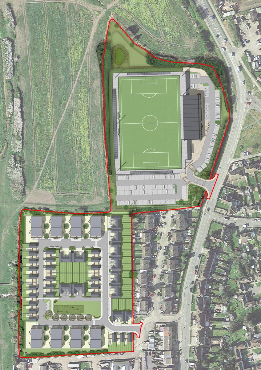 We've submitted a planning application for 112 homes and a new community stadium on behalf of @tilburyfc + Apex Platinum Investments! The scheme represents a huge investment in the community and will secure the future of Thurrock’s oldest football club.
#planningapplication