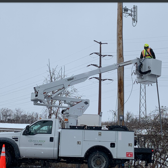 CouncilRock's tweet photo. Our Council Rock Crews working hard on Utility equipment installations! Great Job Team! #councilrock #Engineering #installation https://t.co/DNGp8uTell