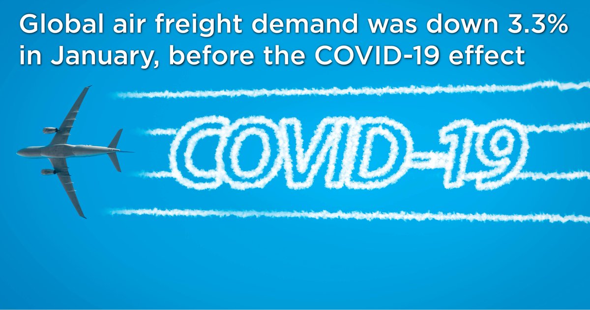ActionCustoms_'s tweet photo. #IndustryNews: The International Air Transport Association (IATA) reports that demand in global air freight markets decreased by 3.3% in January 2020, compared to the same period in 2019.  https://t.co/KHBGojzEyS https://t.co/63fk0iFrKd
