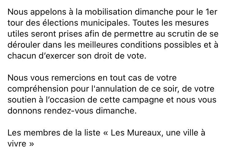 #coronavirus #lesmureaux #electionsMunicipales2020 #Elections2020 #fg2020