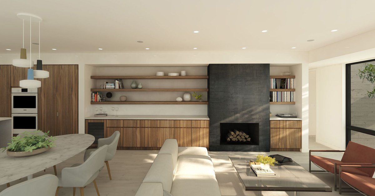 Resolution4Arch's tweet photo. This MODERN MODULAR in Amagansett takes inspiration from the owner's vintage mid-century furnishings with walnut cabinets and black steel fireplace. https://t.co/JDbDFkY0Pi
#res4 #resolution4architecture #modernmodular #modular #prefab #residentialdesign #moderndesign #hamptons https://t.co/lYOf3idvVQ