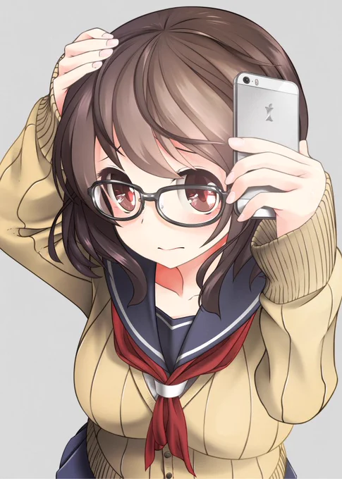 #自分のTwitterいいねTOP3をあげる
眼鏡じゃない絵が一番いいね多い・・・! 