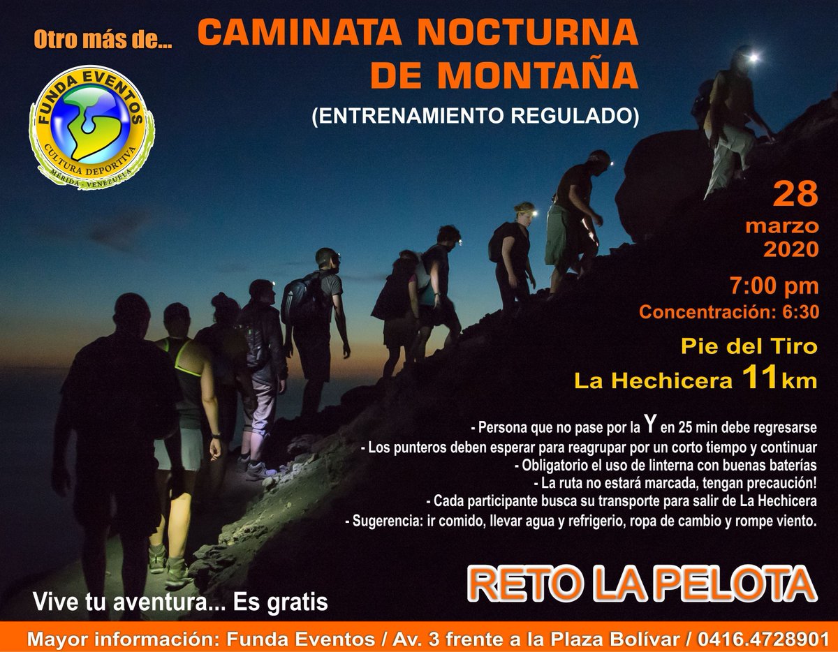 fundaeventos's tweet photo. A 15 días de una corta pero emocionante aventura de montaña, estas a tiempo de terminar tu preparación. Es importante ser responsable en base a la condiciones establecidas para participar en ella. https://t.co/ACHJOeOzuY