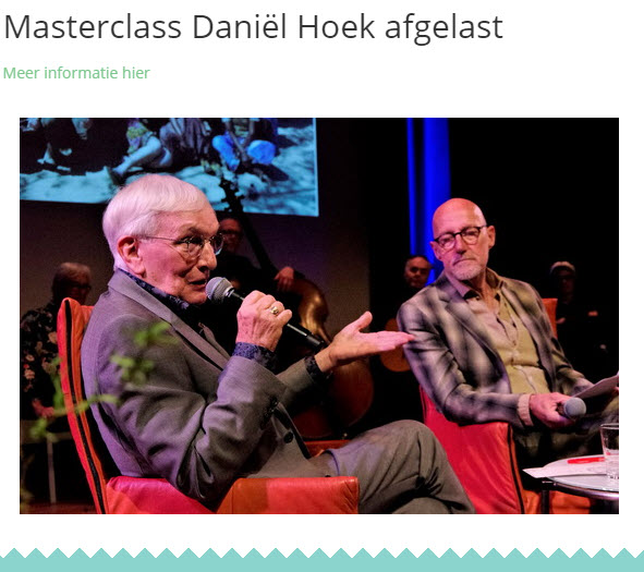 Beste gasten,

Helaas moeten wij u mededelen dat de masterclass morgen zaterdag 14 maart 2020 niet door kan gaan.

Excuus voor het ongemak en wij hopen op uw begrip.

Met vriendelijke groet,
Ashley Esmée Corvers &amp; team Noes Fiolet