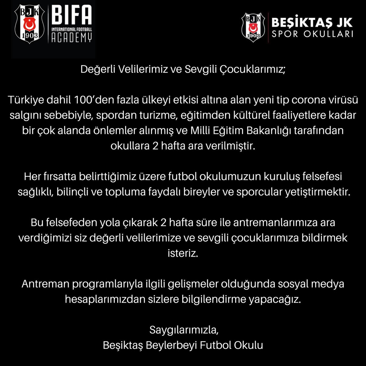 Velilerimize ve Çocuklarımıza Bilgilendirme.