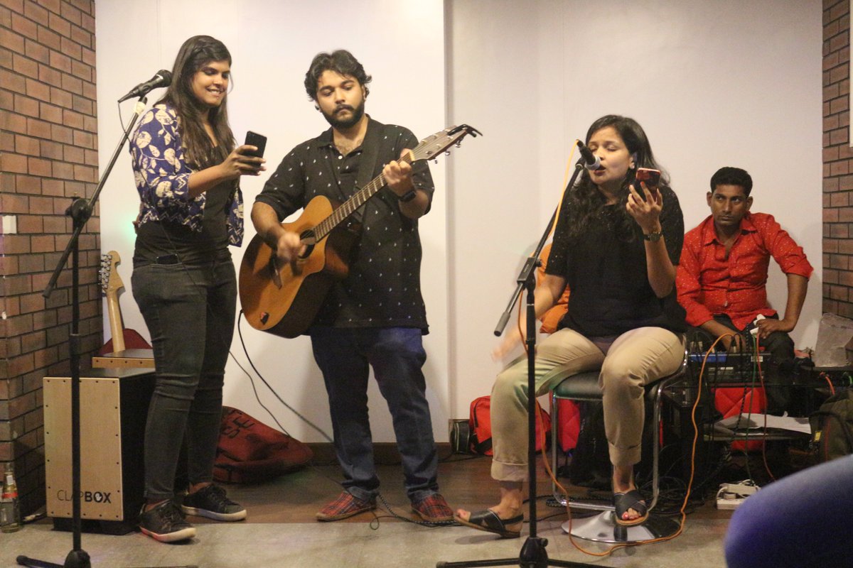 haptik's tweet photo. A night that made all of us groove to the tunes of our talented in-house singers. The Haptik JAM session was a true celebration of our musical intelligence
#LifeAtHaptik #HumansOfHaptik #WorkCulture https://t.co/YNUc9xZBNy
