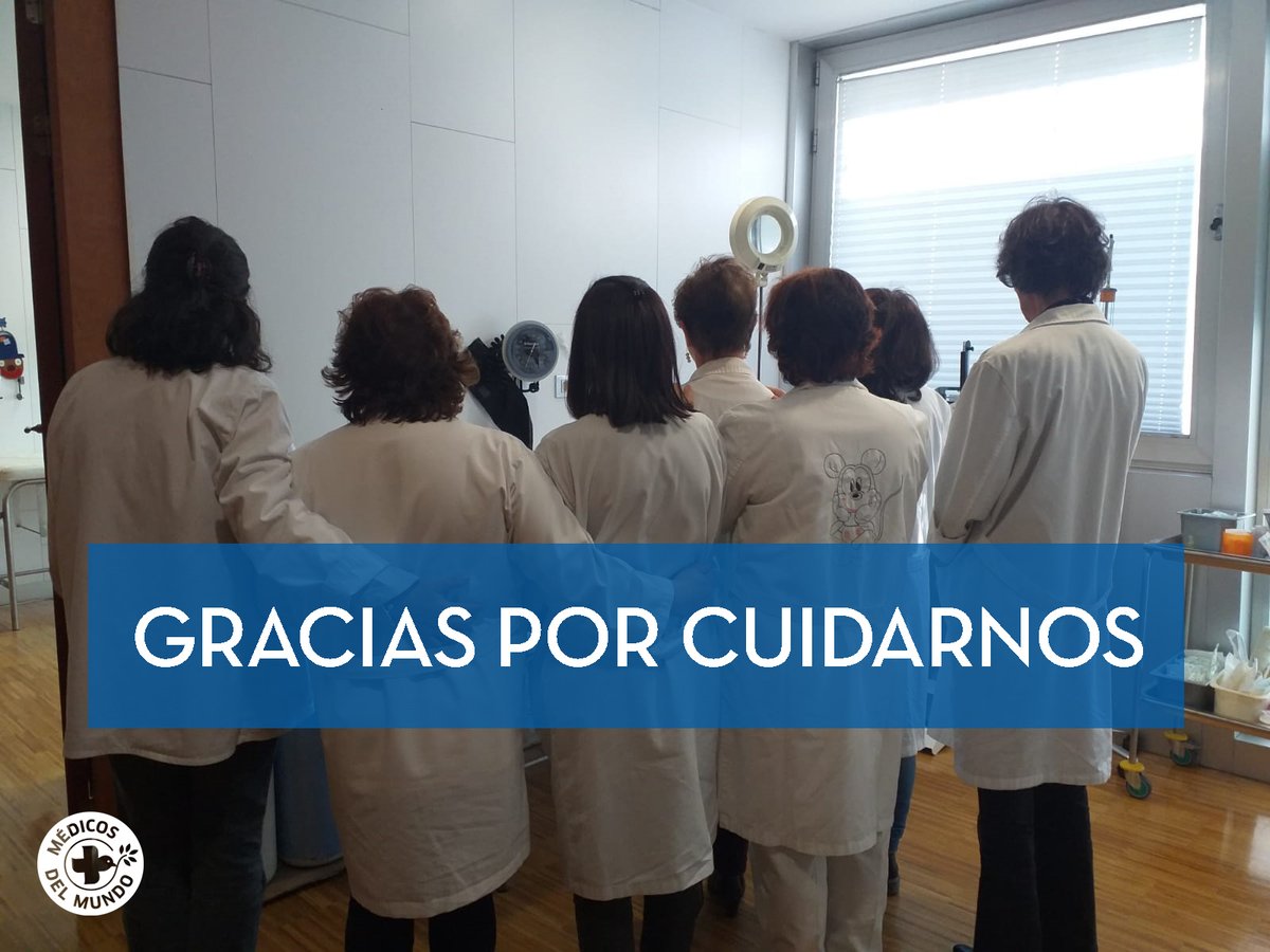 Todo nuestro apoyo y este abrazo virtual al personal sanitario y a l@s trabajador@s de hospitales y centros de salud🏥.
Garantizar que trabajen con condiciones y medios de protección adecuados es esencial para proteger su salud y la tod@s frente al #Covid_19. #GraciasPorCuidarnos