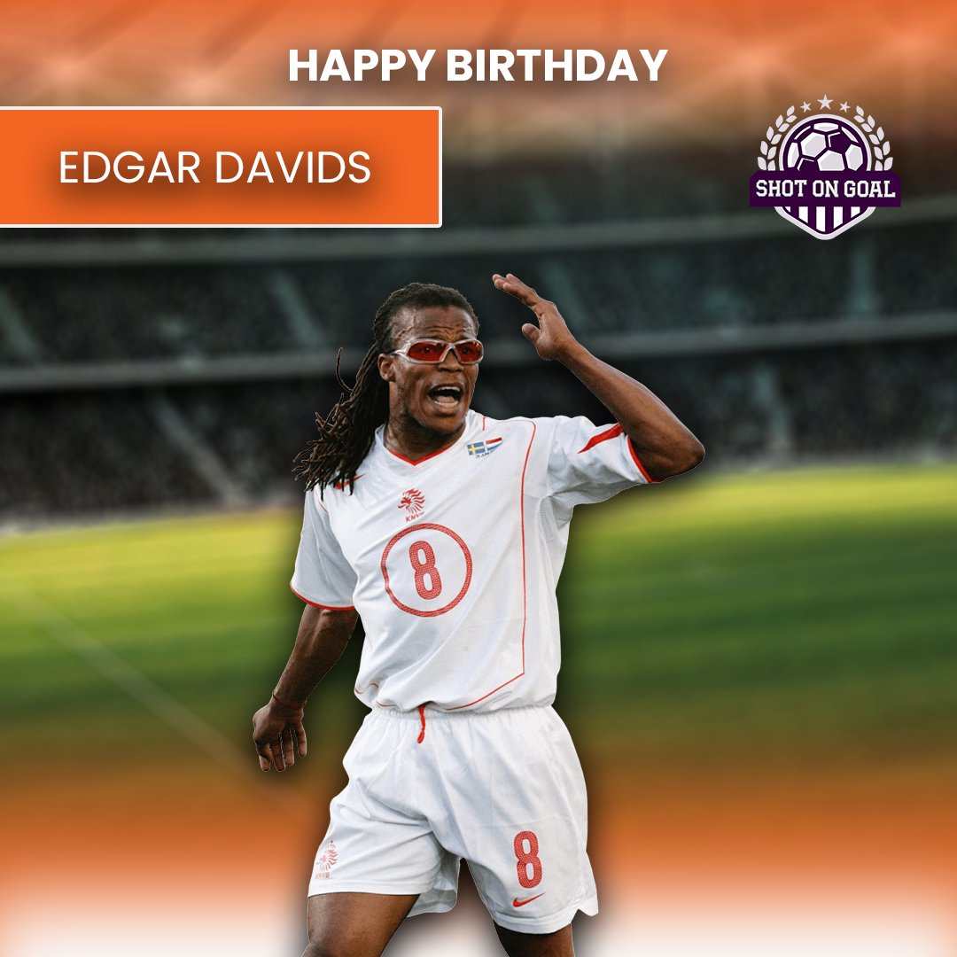  Trophies 16  Clubs 8 Countries 4 Iconic goggles 1 Happy 47th birthday to the one and only Edgar Davids! 