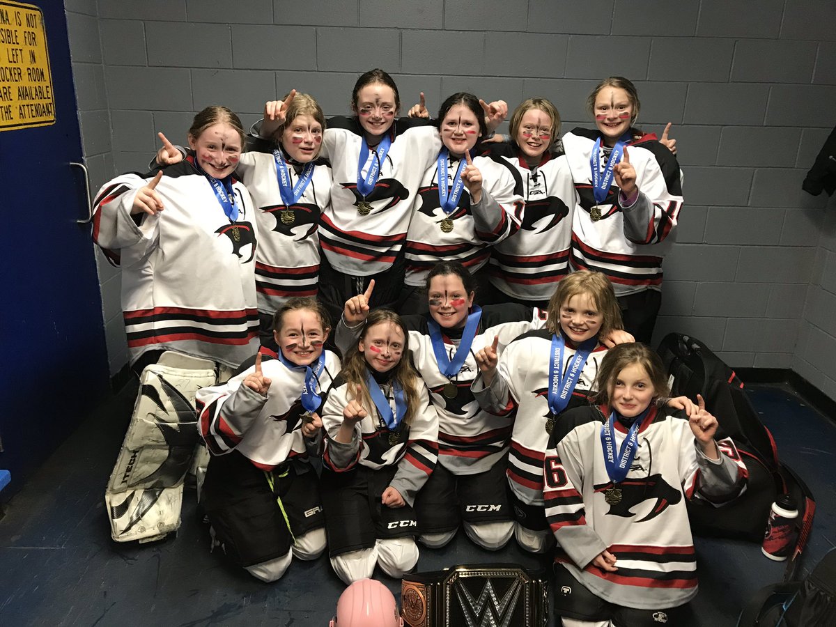 Dereckg10's tweet photo. District 6 champs! Shakopee 10B beat CC 8-0 in the title game. They finished the season 18-0-1 against D6 teams. Total team effort in this one. Team earns the belt and the hat. So much fun with this group! @shakopeehockey @YouthHockeyHub @SHSGHKY @D6hockey https://t.co/KCEtp2KmMA