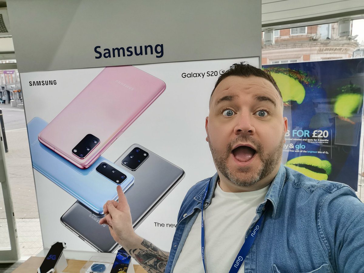 Lufbraguru's tweet image. What's that #SamsungGalaxyS20 available from today? Pop in to see this amazing device in action and with a potential extra £100 available if you recycle your old device, everyone (including the planet) wins #o2recycle