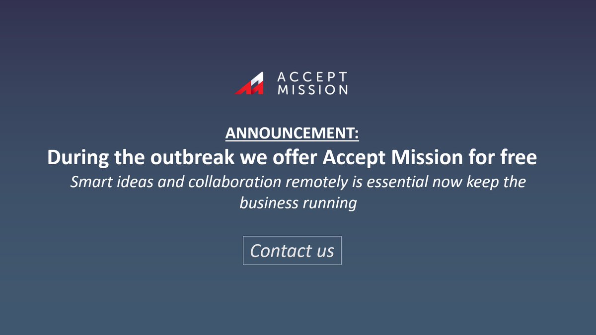 AcceptMission's tweet image. Let&apos;s work together en find solutions! Our contribution: our Idea Management Platform Accept Mission for free the upcoming months. Click the link to see what it is in for you.
 
bit.ly/3aVTNy7

#AcceptMission #Remotelywork #IdeaPlatform #Innovationplatform
