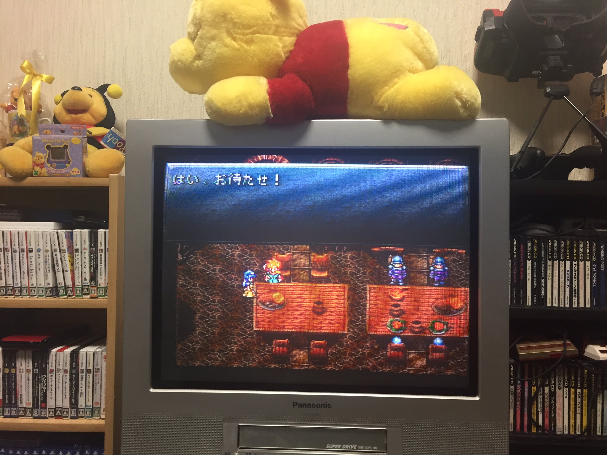 将 約25年ぶりにsfc クロノ トリガー を起動 キャラクターの一つ一つのしぐさや表情 会話のやり取りが楽しいですね 初回はクロノでしたが 今回はショウで 笑 そういえば 宝箱の取る順番は忘れちゃったなぁ 今日のスーファミ