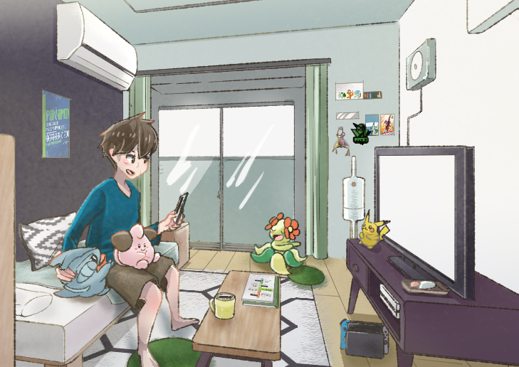 ポケモン 休日 ポケモンと生活 二角 ニッカド のイラスト