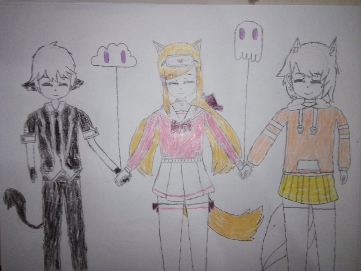 FoxEye_Artist's tweet photo. I drew Radd holding hands together with Buns and Cry with a balloon @RaddPupper @Senpaibuns @Crydiaa
#Raddbuns #Crybuns #Radd #Senpaibuns #Crydiaa https://t.co/RnCGRvaca8