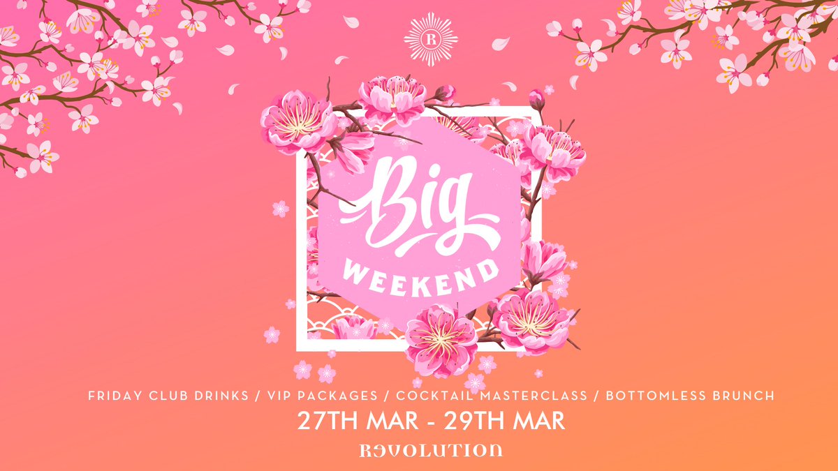 Revolution_Newc's tweet photo. Join us at Revs for our #marchbigweekender to celebrate payday! From options such as #bottomlessbrunch to #fridayclub to #cocktailmasterclasses we have what YOU need to enjoy your weekend 

xx https://t.co/YTZJv49X8n