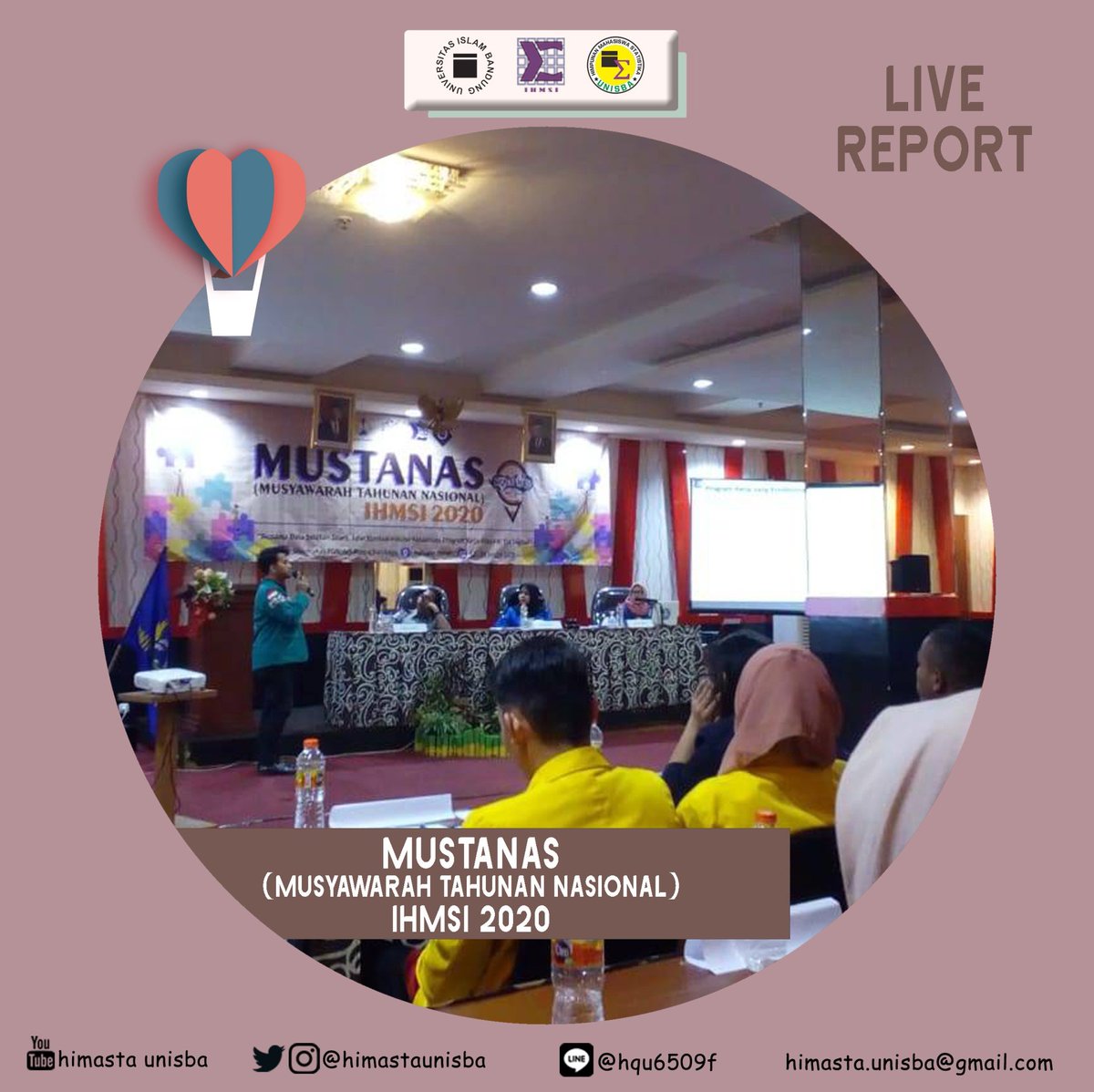 [LIVE REPORT]

Sedang berlangsung kegiatan MUSTANAS (Musyawarah Tahunan Nasional) yang diselenggarakan oleh Universitas PGRI Adi Buana yang bertempat di Hotel Halogen Surabaya.

________________
Hubungan Masyarakat Himasta Unisba

#StatistikaUnisba
#HimastaJaya
#salamsigma