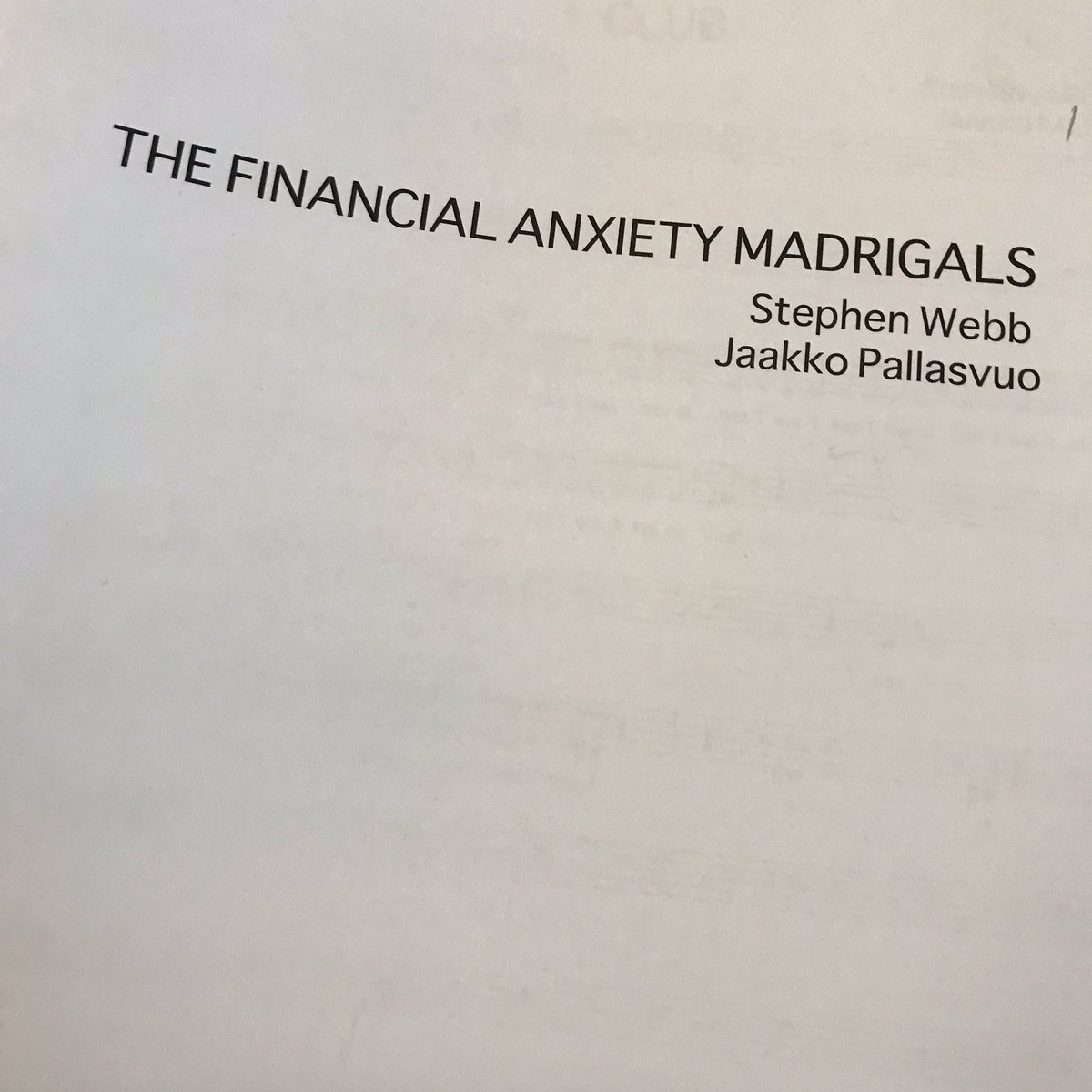 HelsinkiCChoir's tweet photo. Due to the corona virus, our concert next Monday is unfortunately cancelled. Stay safe everybody!
"Financial anxiety madrigals" was one of the world premieres on the program - seems it is a more appropriate title than ever... Keep supporting culture ❤️#corona #dontstopthemusic https://t.co/Zt4MiwHgDL