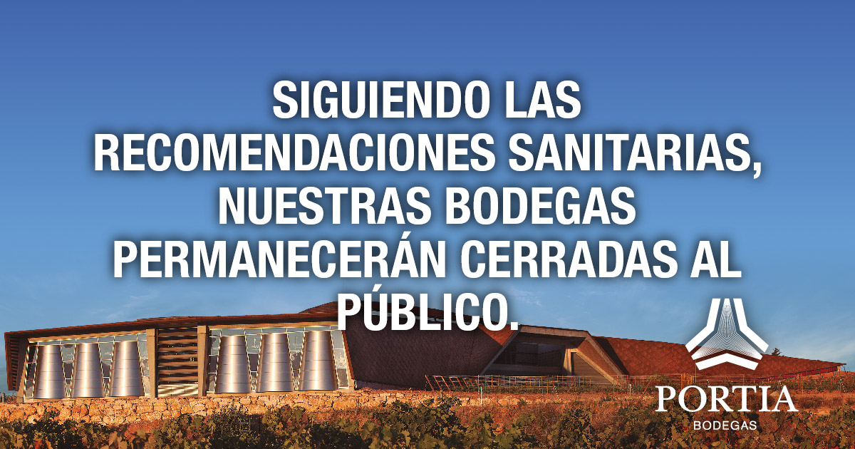 Debido a la situación actual y siguiendo las recomendaciones sanitarias, nuestras bodegas permanecerán cerradas al público. Esperamos poder atenderos pronto de nuevo y agradecemos vuestra comprensión.