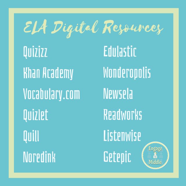 If you’re an ELA teacher looking for some free online resources for students to review content during school closures, here are a few to consider. #edchat #edtech #englishteacher #schoolclosures #onlinelearning