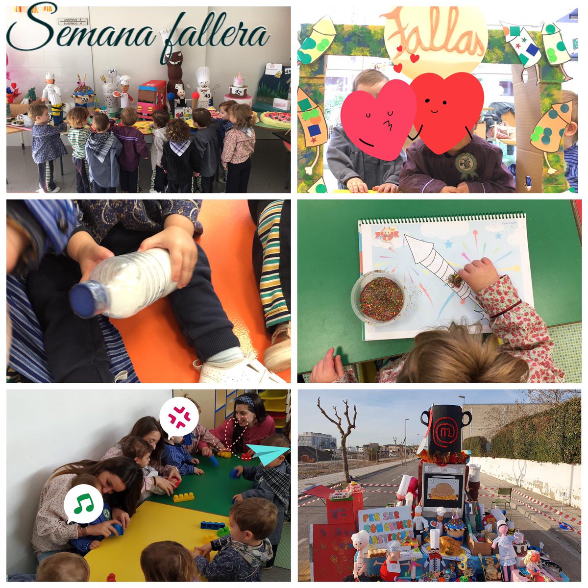 E_InfantileSXXI's tweet photo. #Albalat. Así hemos vivido en el cole la semana fallera. Cada acto:  mascletá, exposició del Ninot, chocolatá, plantá, ofrena y cremá lo hemos hecho con la mayor ilusión. Familias espero hayáis disfrutado mucho de las Fallas 2020. https://t.co/k4BzXRjIxd