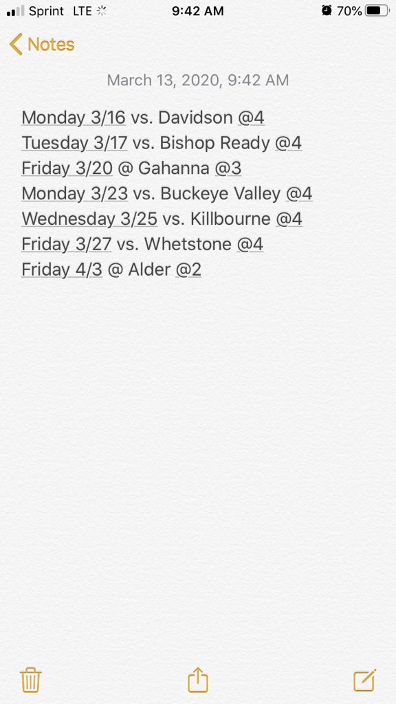CentralSandlot's tweet photo. Our Official Schedule as of right now! We are still open to finding more games if you are still interested! DM us!!! https://t.co/h99nxvTwxW