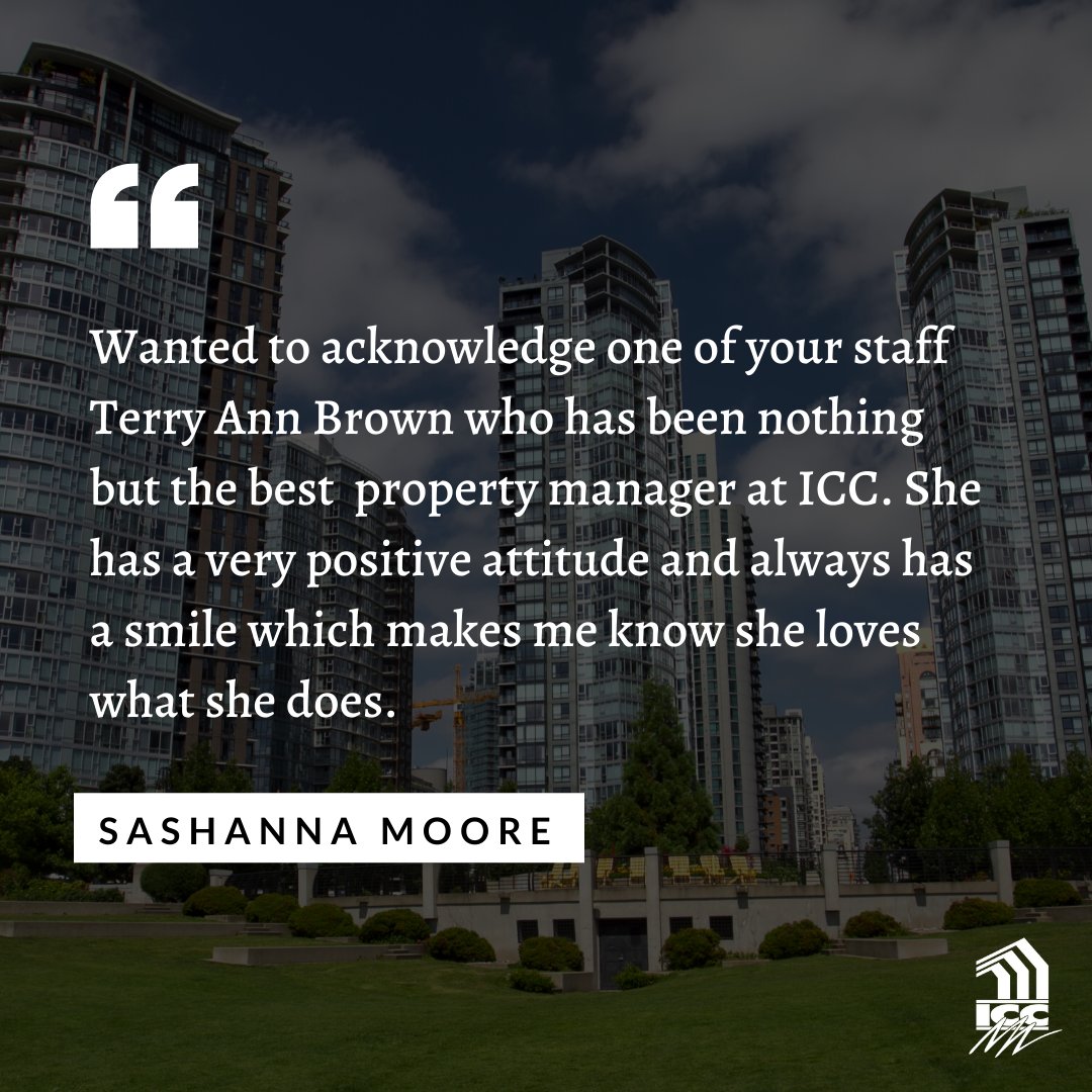 ICCPropertyMgnt's tweet image. Here's what our clients have to say about ICC Property Management...!
#iccpropertymanagement #happycustomers