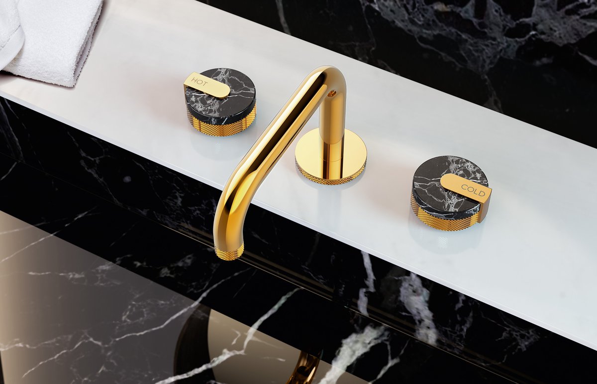 Graff_Designs's tweet photo. Bringing Fun to the Bathroom with bold colors and unexpected materials - read more on @Graff_Faucets MOD+ Collection in @AzureMagazine #bath #grafffaucets #bathdesign #faucet #TAP
https://t.co/93TKRNMxxN https://t.co/RfLPXQgM7d