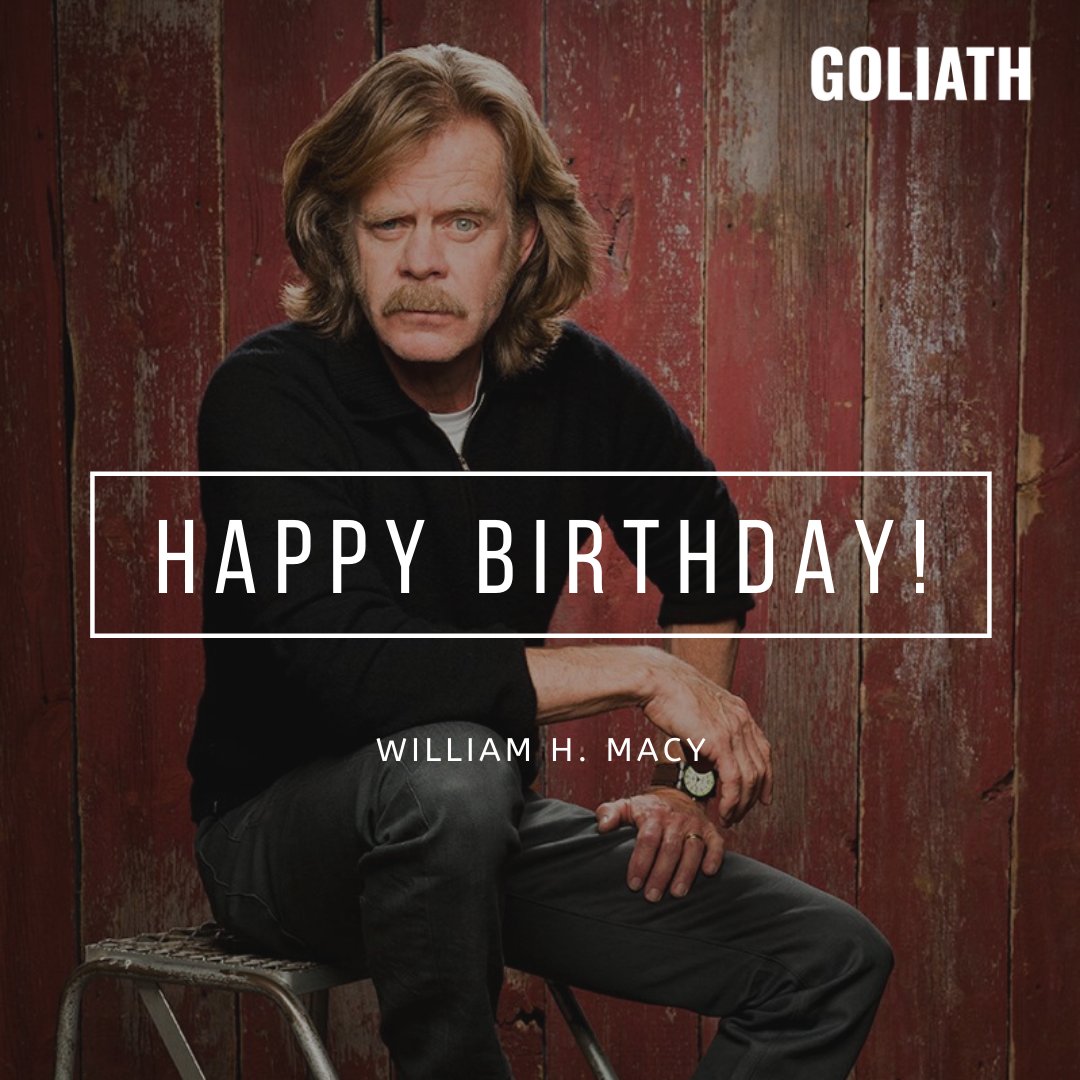 Happy 70th birthday to William H. Macy, best known for  Jurassic Park 3, and Wild Hogs. 