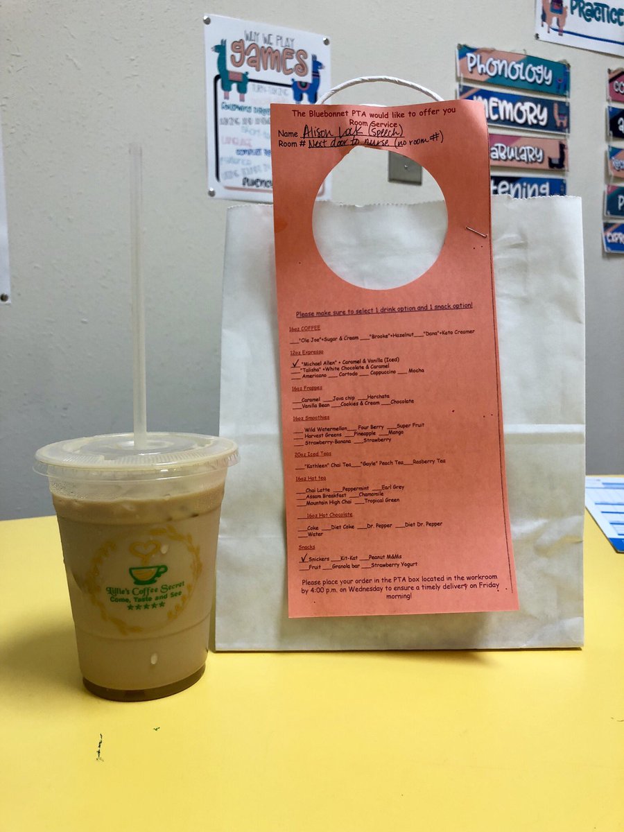 The Friday-Before-Spring-Break productivity sponsored by Bluebonnet PTA. Thank you for the coffee and treats!! It is so appreciated. #LoveMyLISD #BBProud