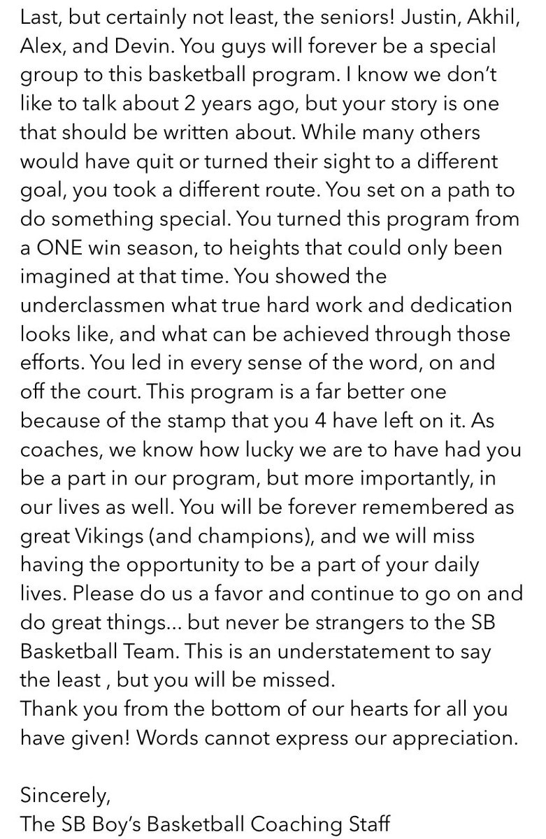 Long Message Alert:

For all SB fans, community members, parents, and players: