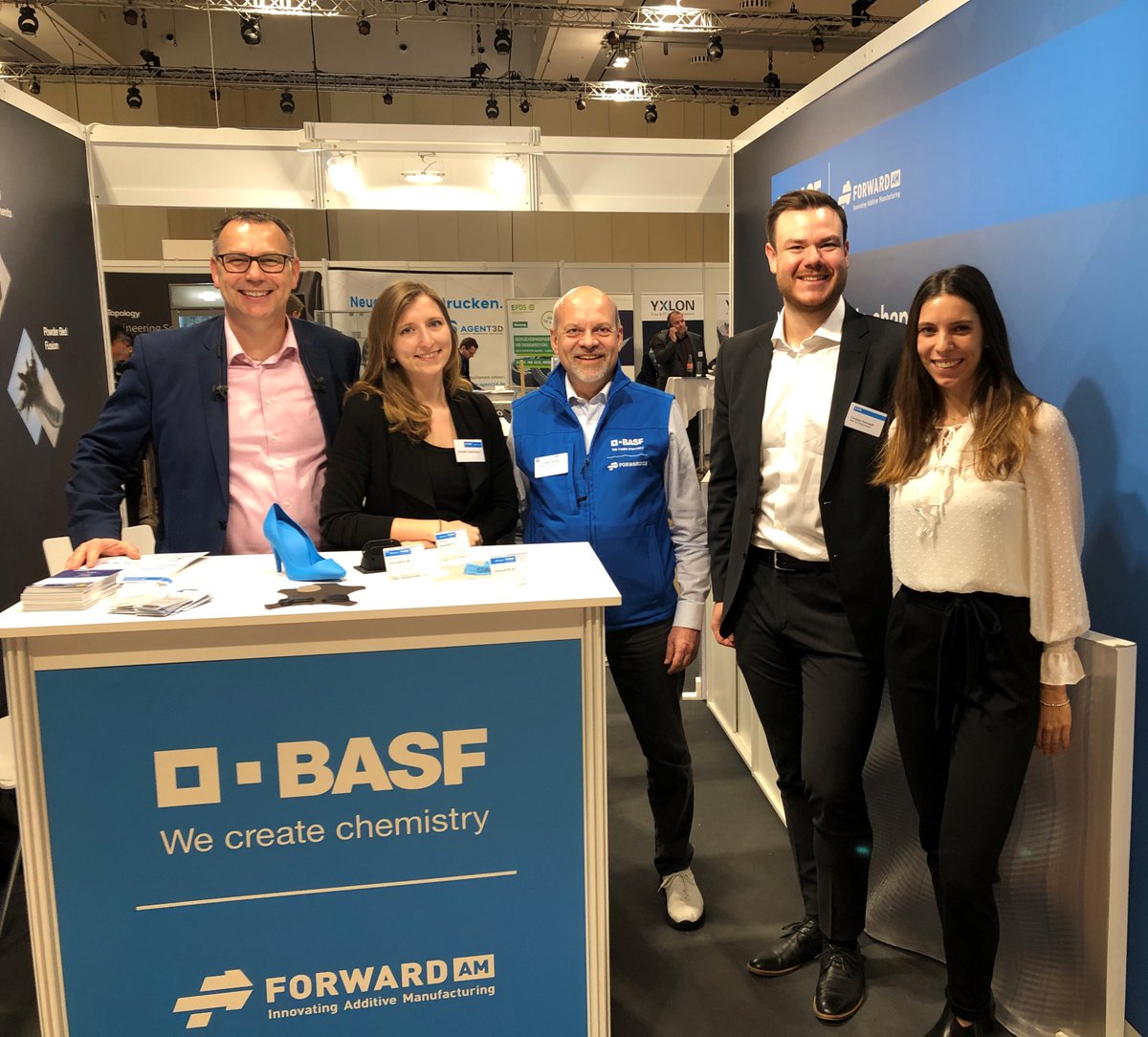 BASF_ForwardAM's tweet photo. It was a pleasure meeting everyone at the Additive Manufacturing Forum in #Berlin. Thanks to everyone for your interest in our flexible #coating applied on @HP TPU & thanks to our partner OECHSLER AG for providing some of their freshly printed parts. #3dprinting #basf #amforum20 https://t.co/kisQgDx8gd