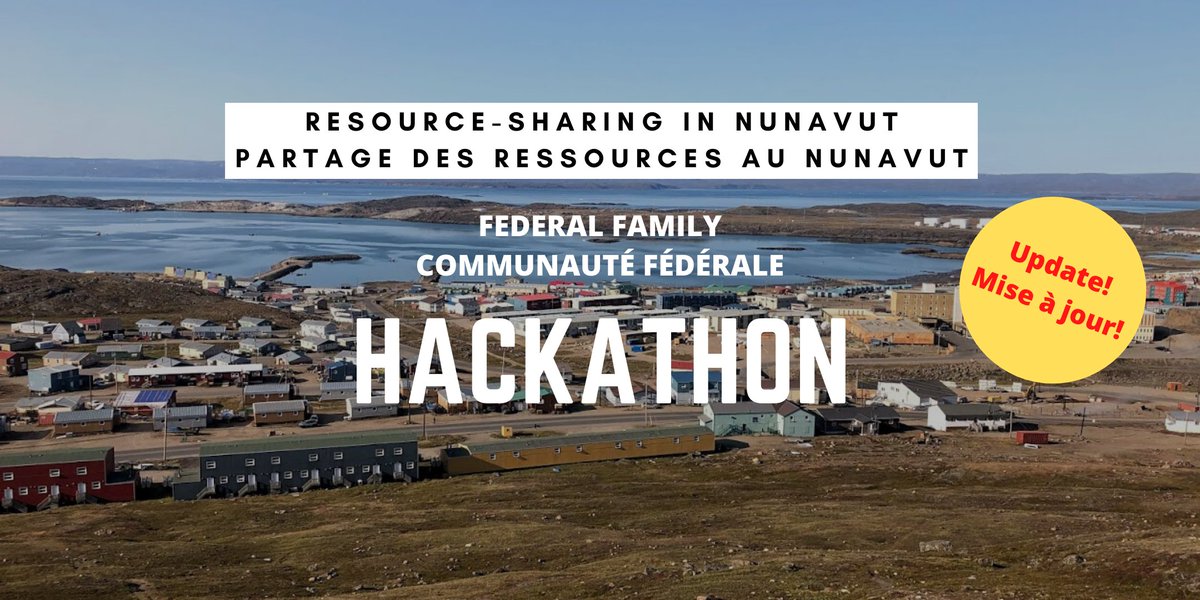 dufourmom's tweet photo. We have decided to postpone the Resource-Sharing in Nunavut Hackathon scheduled March 23rd and 24th due to Covid-19 developments. The Eventbrite page will remain up and details regarding the new venue and dates will be provided soon. https://t.co/N0cP7bom1g https://t.co/uNhmtJf7wU