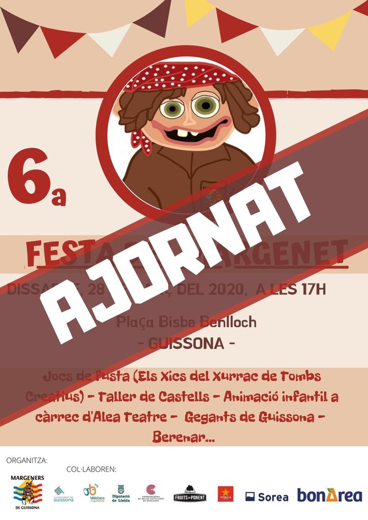 margeners's tweet photo. Donada la situació que vivim al nostre país pel COVID19, s'ajorna la festa del Margenet prevista per al dia 28! Us anirem informant #margeners #castellers #COVID19 https://t.co/GoYqWOQrPu