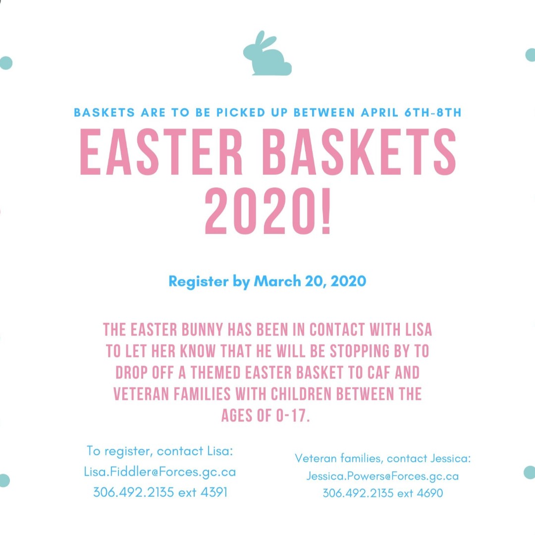 Don't forget to register your family for an Easter Basket!