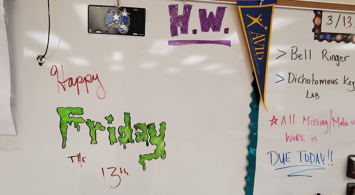 MrCarrScience's tweet image. Happy Friday the 13th! Stay healthy!