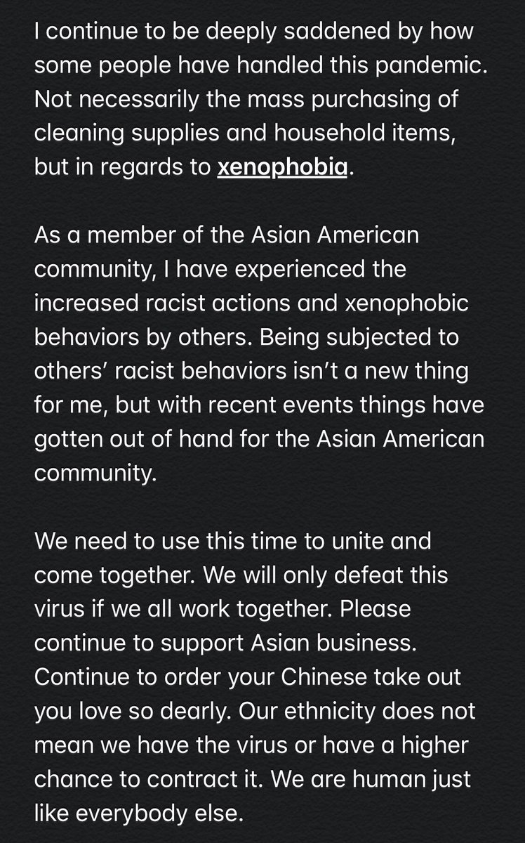 a_rag12's tweet photo. 🚨🚨PLEASE READ🚨🚨

Xenophobic behaviors towards the Asian American community have to stop. If you see these behaviors by someone or in the media, do your part. Help me stand up to the stigma. https://t.co/L0jtoLJdfV