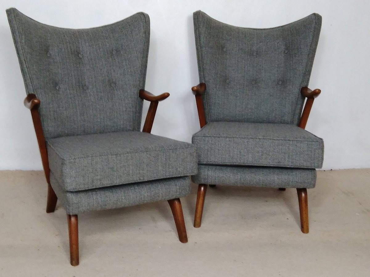 CraigHughes123's tweet photo. Finally finished the 2 #howardkeith chairs, it seems to have taken ages but I have done other jobs &amp; filming in-between upholstered in @WovenInWales hand made Tweed. https://t.co/jJ56RNtn7Z