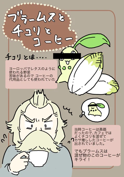 ☕️ブラームスとチコリとコーヒーの話☕️ 