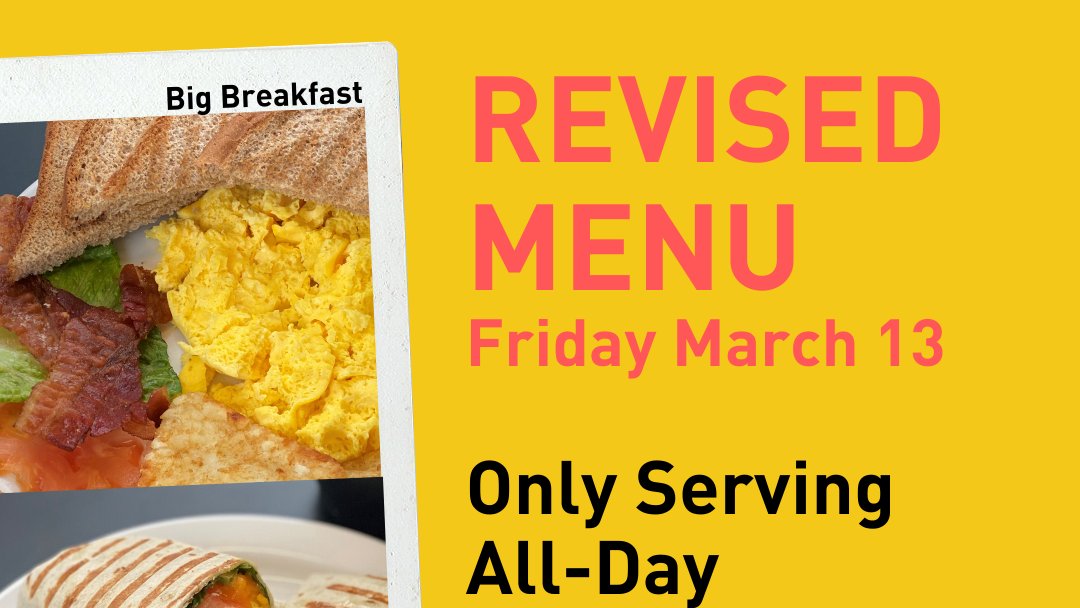 The Spot is OPEN Today but running a revised menu !  We are serving all-day breakfast and baked goods but not our 3 lunch entrees.
Try our NEW Beyond Meat Breakfast Fold!