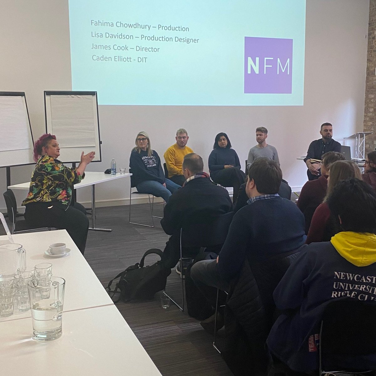 Our @nfmacademy x <a href="/UKScreenSkills/">ScreenSkills</a> Introduction to Screen Industries Careers boot camp is well underway! Thanks <a href="/ToffeeFactoryUK/">Toffee Factory</a> for being so great!