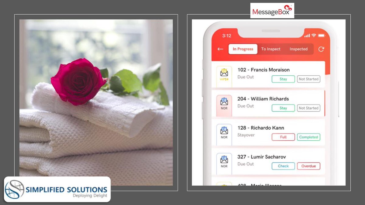 SS_FZCO's tweet photo. #deployingdelight #hoteloperations #housekeeping #messagebox 
Housekeeping made simple with MessageBox, the most innovative and simple message based application for hotels. Call our sales team today on UAE +971(0)4-3206604 / UK +44(0)20-37735277 to know more. https://t.co/BcGjmnCFh0